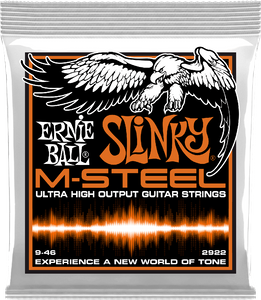 Ernie Ball M-Steel Slinky Electric Guitar Strings 2922 Hybrid Slinky 9-46