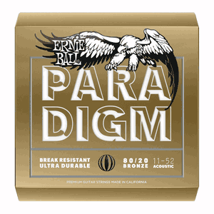 Ernie Ball Paradigm 80/20 Bronze Acoustic Guitar Strings P02088 Paradigm 80/20 Light 11-52
