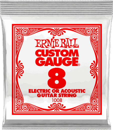 Ernie Ball Plain Steel Single Strings 1008 8