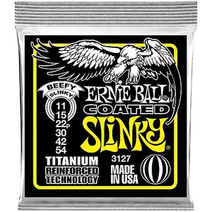 Ernie Ball Titanium RPS Reinforced Coated Electric Guitar Strings 3127 Beefy Slinky 11-54