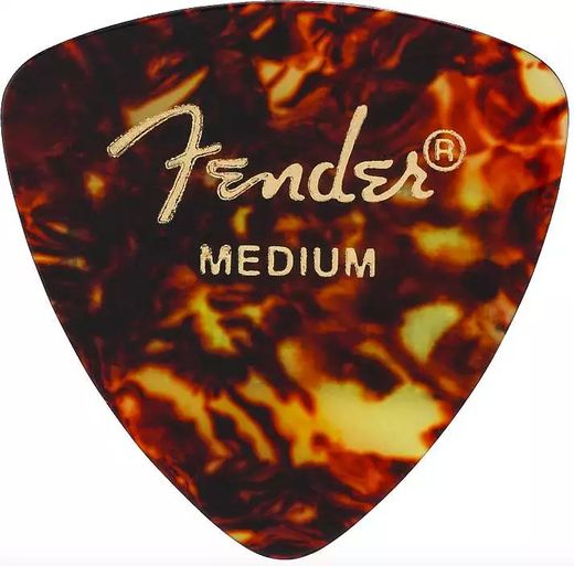 Fender 346 Shape Classic Celluloid Rounded Triangle Guitar Picks 346-800 Shell Medium 12 Pack