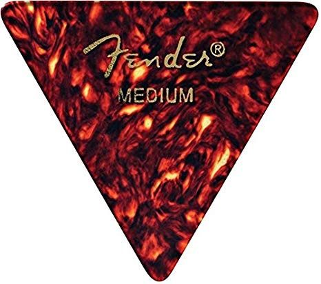 Fender 355 Shape Classic Celluloid Triangle Guitar Picks 355-800 Shell Medium 12 Pack