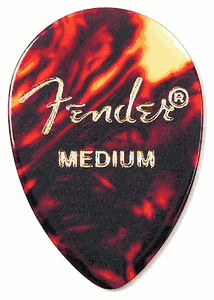 Fender 358 Shape Classic Celluloid Teardrop Guitar Picks 358-800 Shell Medium 12 Pack