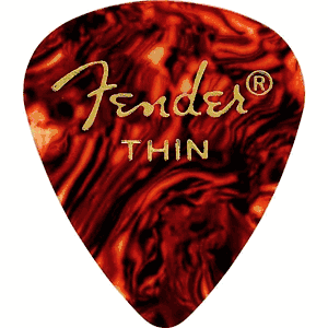Fender Classic Celluloid Picks - Shell 351-100 Shell Thin 144 Bag