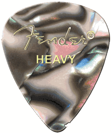 Fender Premium Colored Celluloid Guitar Picks 351 Abalone Heavy 12 Pack
