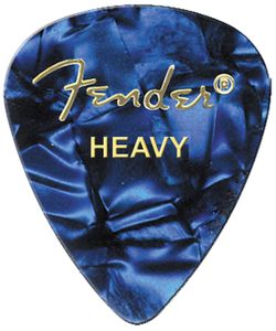 Fender Premium Colored Celluloid Guitar Picks 351 Blue MOTO Heavy 144 Bag