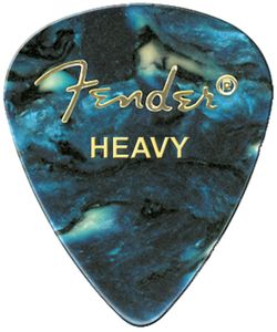 Fender Premium Colored Celluloid Guitar Picks 351 Ocean Turqoise Heavy 12 Pack