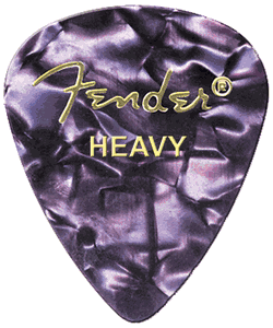Fender Premium Colored Celluloid Guitar Picks 351 Purple MOTO Heavy 144 Bag