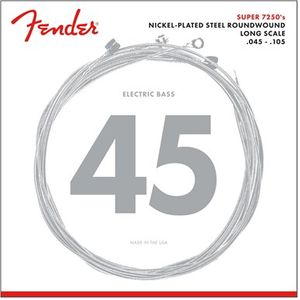 Fender Super Bass 7250's Nickelplated Steel Roundwound Bass Guitar Strings 7250M Medium 45-105