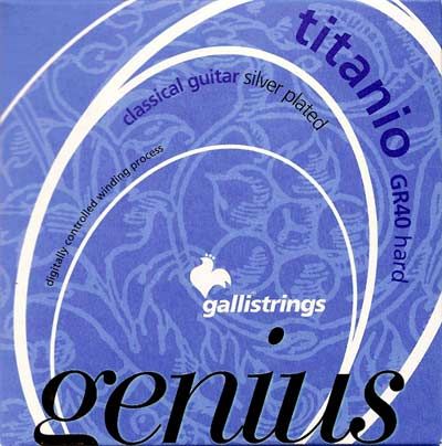 Galli GR40 Titanium Genius Classical Guitar Strings Hard Tension