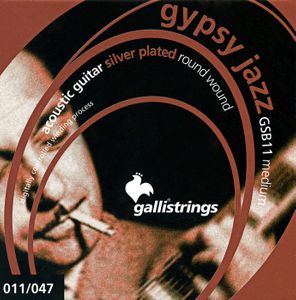 Galli Gypsy Jazz Silver Plated Guitar Strings - Loop End GSB11LP Medium 11-47
