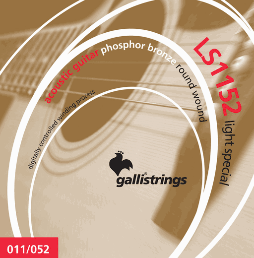 Galli LS Phosphor Bronze Acoustic Guitar Strings LS1152 Custom Light 11-52