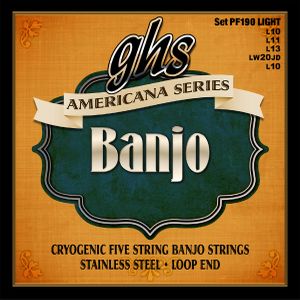 GHS Americana Series Stainless Steel Banjo Strings PF190 Light 10-20