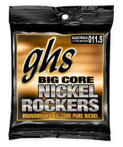 GHS Big Core Nickel Rockers Pure Nickel Electric Guitar Strings BCM Medium 11.5-56