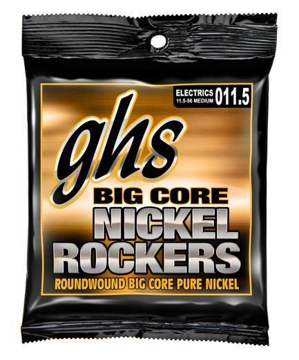 GHS Big Core Nickel Rockers Pure Nickel Electric Guitar Strings BCM Medium 11.5-56