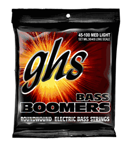 GHS Boomers Roundwound Electric Bass Strings ML3045 Medium Light