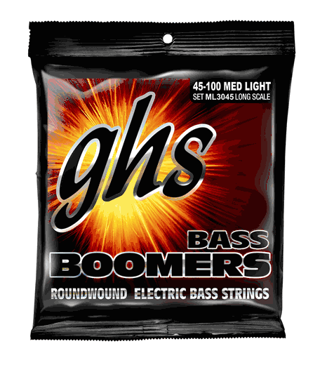 GHS Boomers Roundwound Electric Bass Strings ML3045 Medium Light