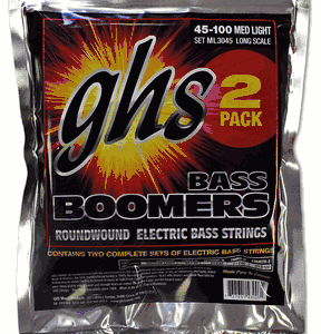 GHS Boomers Roundwound Electric Bass Strings - 2 Pack ML3045-2P 45-100