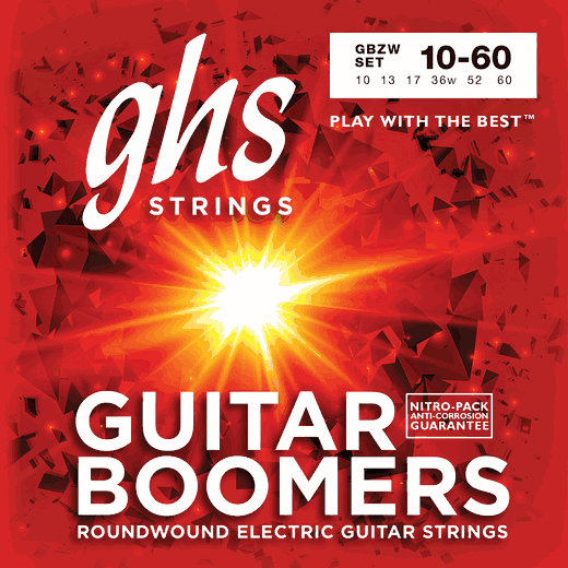 GHS Boomers Electric Guitar Strings GBZW Heavy Bottom 10-60