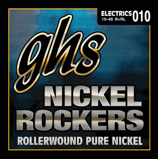 GHS Nickel Rockers Pure Nickel Rollerwounds Electric Guitar Strings R+RL Light 10-46
