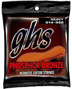 GHS Phosphor Bronze Acoustic Guitar Strings 340 Heavy 14-58
