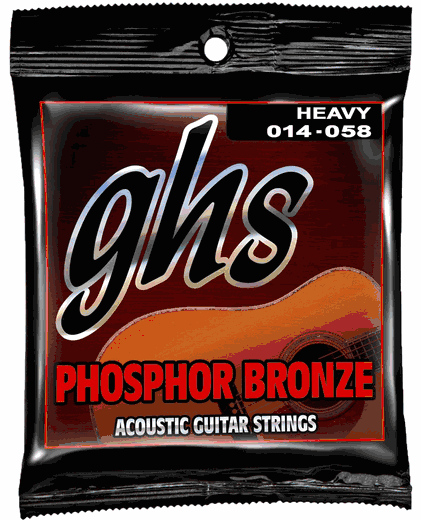 GHS Phosphor Bronze Acoustic Guitar Strings 340 Heavy 14-58