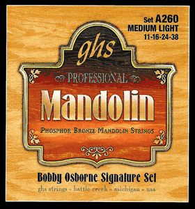 GHS Phosphor Bronze Mandolin Strings A260 Bobby Osborne Medium Light 10-38