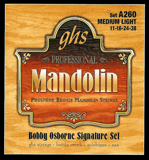 GHS Phosphor Bronze Mandolin Strings A260 Bobby Osborne Medium Light 10-38