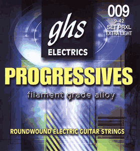 GHS Progressives Filament Grade Alloy Electric Guitar Strings PRXL Extra Light 9-42