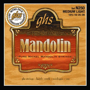 GHS Pure Nickel Mandolin Strings N250 Medium Light