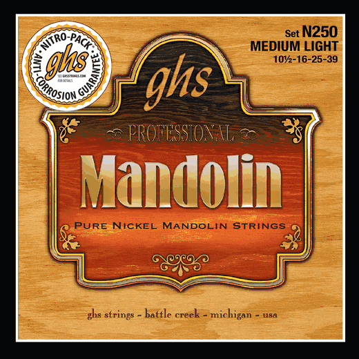 GHS Pure Nickel Mandolin Strings N250 Medium Light