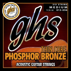 GHS Thin Core Phosphor Bronze Acoustic Guitar Strings TCB-M Medium 13-56