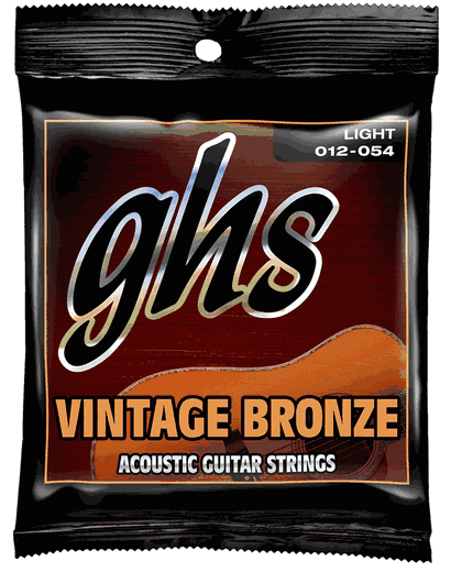 GHS Vintage Bronze Acoustic Guitar Strings VN-L Light 12-54