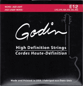 Godin Nickel Wound Electric Guitar Strings E12 Jazz Light 12-52