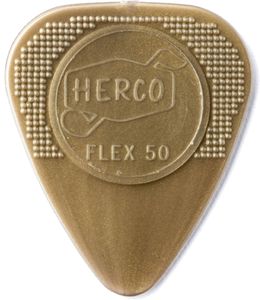 Herco Nylon Flat Flex Guitar Picks  HE210 Gold Flex 50 12 Pack