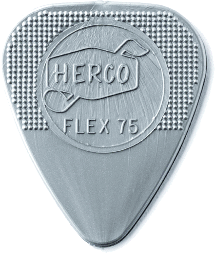 Herco Nylon Flat Flex Guitar Picks  HE211 Silver Flex 75 12 Pack