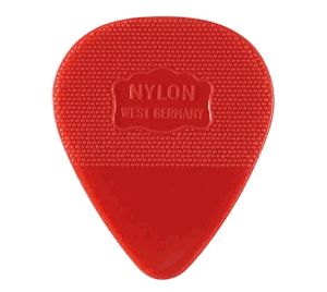 Herdim Standard Nylon Guitar Pick - U2's The Edge Favorite Pick 112 Medium Red .87 mm
