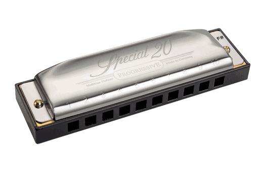 Hohner 560 Special 20 Progressive Harmonica/Blues Harp 560PBX-FSHRP Key of F Shrp
