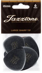 Jim Dunlop Jazztone Guitar Picks 477-208 Large Point Tip 6 Pack