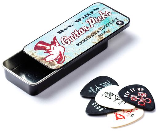 Jim Dunlop Rev. Willy's Mexican Lottery Brand Pick Tins RWT03H Heavy