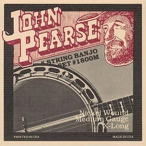 John Pearse 1800M Nickel Wound Banjo Strings Medium .010 - .023