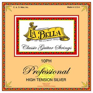 La Bella 10PH Silver Classical Guitar Strings, High Tension