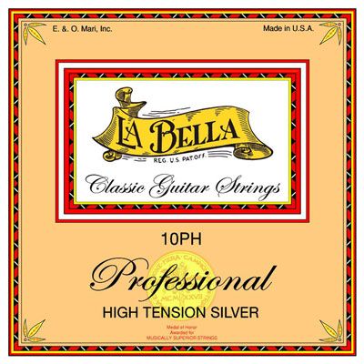 La Bella 10PH Silver Classical Guitar Strings, High Tension