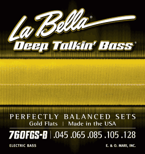 La Bella Deep Talkin' Gold Flats Bass Strings 760FGS-B 5-String 45-128