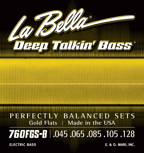La Bella Deep Talkin' Gold Flats Bass Strings 760FGS-B 5-String 45-128