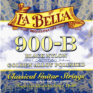 La Bella Golden Superior Classical Guitar Strings - Gold Nylon, Golden Alloy 900B Black Nylon