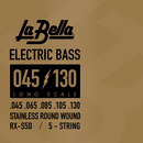 La Bella Rx Series Stainless Steel Bass Strings RX-S5D 5 String 45-130