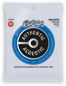 Martin 3 Packs SP 80/20 Bronze Authentic Acoustic Guitar Strings
