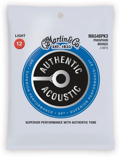 Martin 3 Packs SP 80/20 Bronze Authentic Acoustic Guitar Strings