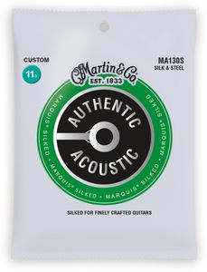 Martin MA130S Marquis Silked Silk and Steel Authentic Acoustic Guitar Strings Silk and Steel 11.5-47